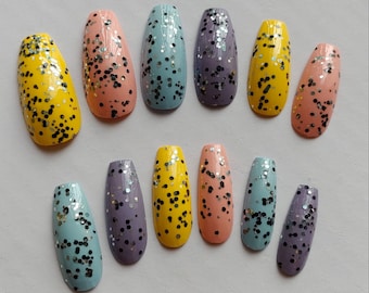 Easter Nails Hand Painted Mini Egg Inspired Set