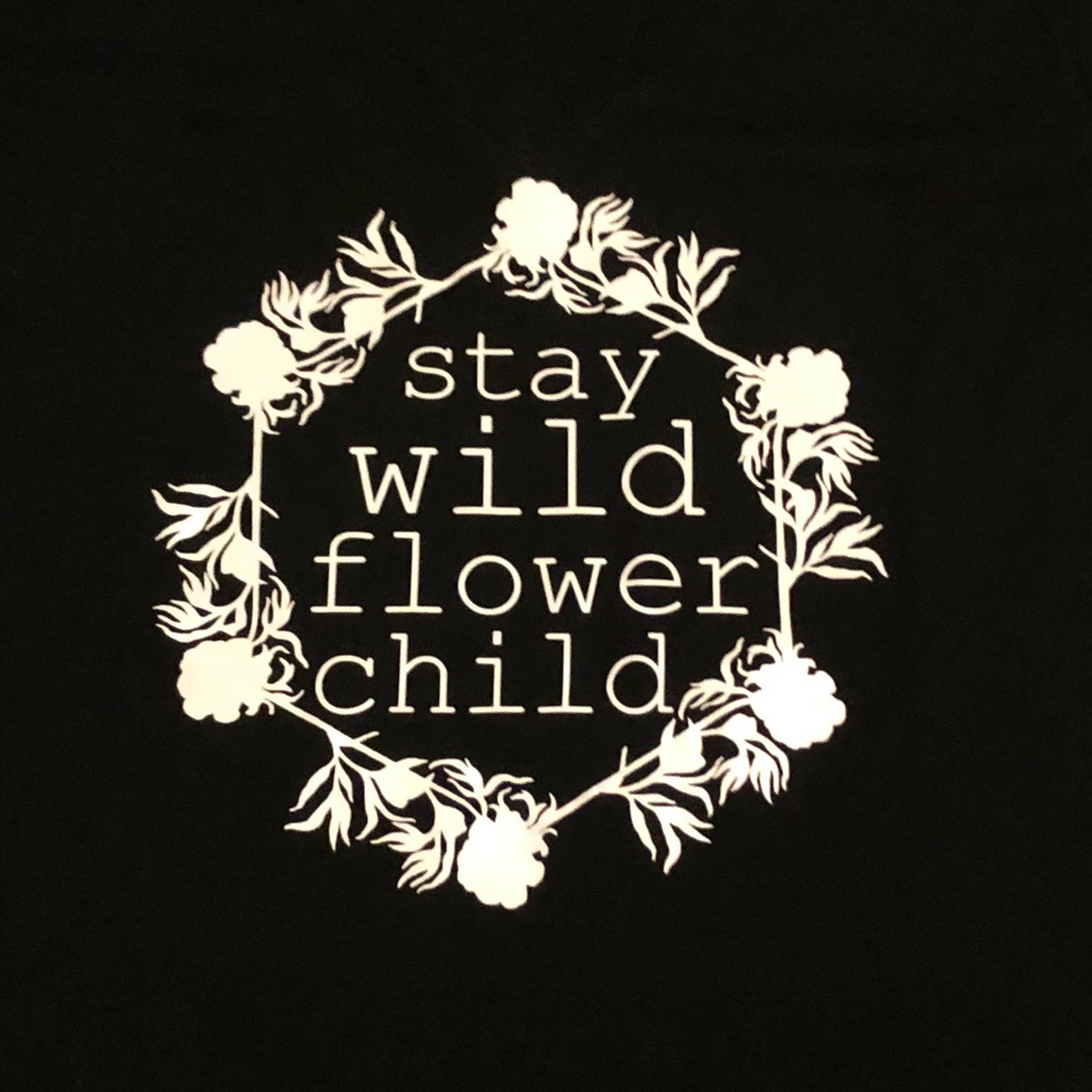 Stay wild flower child svg file silhouette cut file