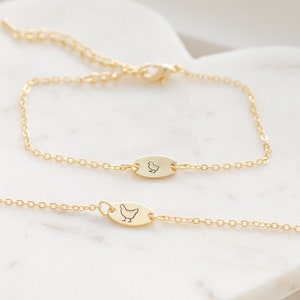 Chicken Bracelet for Christmas gift for Chicken Jewelry Gift for child size bracelet - Chicken lover gift - Baby Chick Jewelry