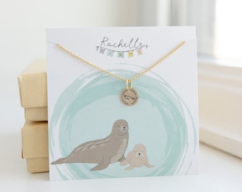 Seal Necklace for Mom Gift Idea for christmas Gift - Seal Jewelry, Seal Pup Nursery Decor, Baby Seal Gift for Animal Lover, cute animal
