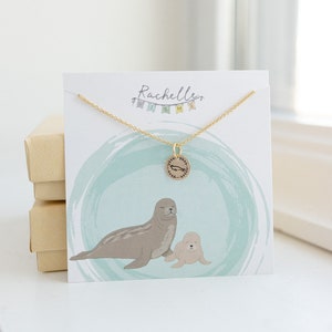 Seal Necklace for Mom Gift Idea for christmas Gift - Seal Jewelry, Seal Pup Nursery Decor, Baby Seal Gift for Animal Lover, cute animal