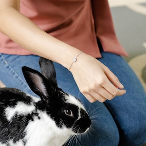 Bunny Bracelet for Pet Owner gift - Gift for bunny lover bracelet Mother's Day gift for bunny mom, bunny jewelry for girls, gift for sister