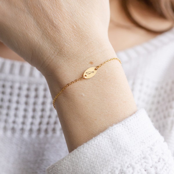 Gold Seal Bracelet for Mother's Day gift for animal lover bracelet gift, zoo animal seal jewelry for girls Simple bracelet, stacking jewelry