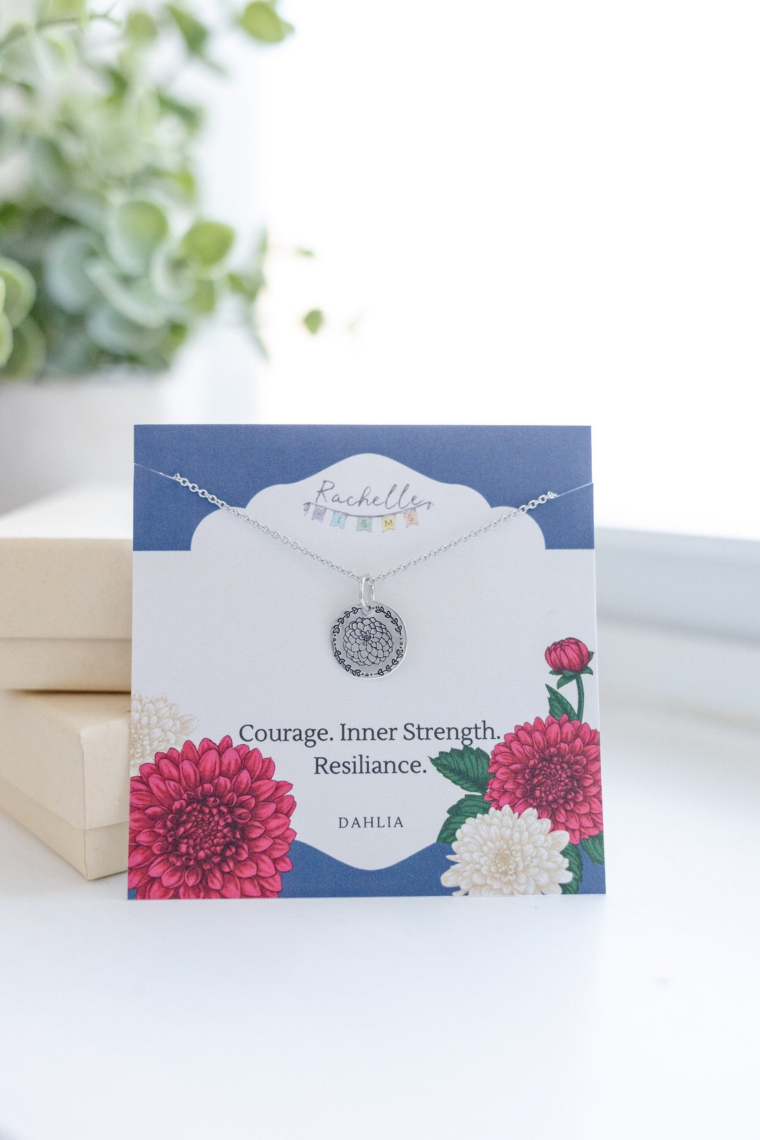 Dahlia Flower Jewelry for Flower Necklace Dahlia Gift for a Friend