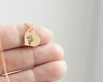 1 Gold Little Snowdrop Poem Jewelry for Grieving Mother - Miscarriage necklace for mom - Pregnancyloss Infantloss Gift for Miscarriage gift