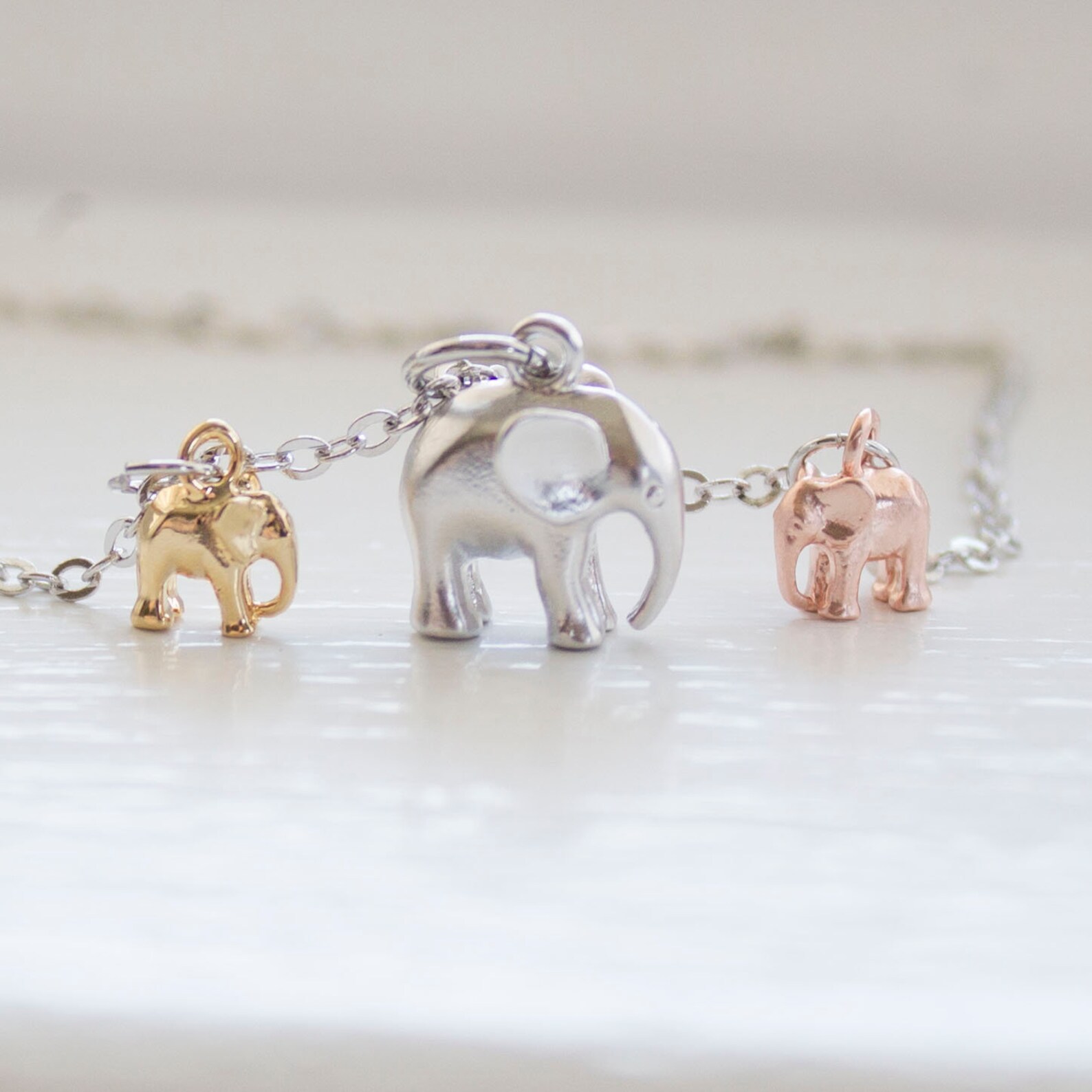 Mama and Baby Elephant Necklace Silver Mama Elephant Jewelry Etsy