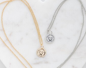 1  Gold Chicken Necklace for Animal Lover Jewelry for Mom Jewelry - Gift for Mom Necklace Mom Gift for Mother's Day Gift ideas Farm jewelry
