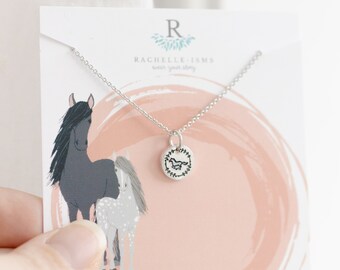 1 Horse Necklace - Horse Jewelry Necklace - Gift for Mother's Day Gift for Women Cow Girl Farm Animal lover horse gift ideas Farm Jewelry