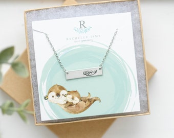 1 Mama and Baby Otter Necklace for Mom Jewelry -Personalized Gift for Mom Necklace Otter Gift for Mother's Day gift Otter Jewelry