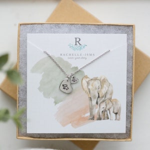 1 Elephant Charm Necklace - Elephant Jewelry - Gift for Mom Necklace - Mama Gift for Mother's Day Gift for Step Mom - Mother-in-law gift