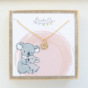 Koala Necklace - Silver Koala Jewelry Gift for Mom Necklace - Mama Gift for christmas gift for women Baby Koala Cute Animal lover