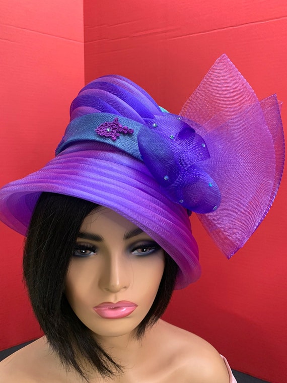 Extravagant Purple Hat. Royal Ascot Hat 