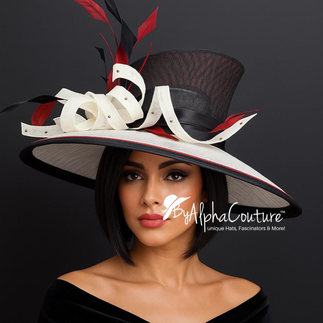 Straw Fedora Wide Brim Fascinator Hat Dual-Wear Design for Special Occasions Elegant Woman Derby Fascinator Beige - off White Royal Ascot  main image 4