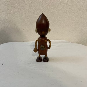Vintage Mid Century Teak Wood Danish Viking Figurine