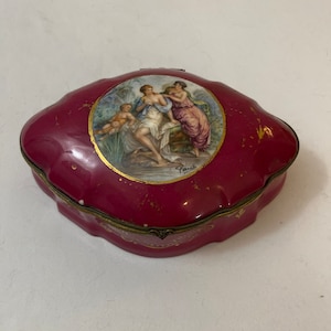 Antique Sevres Hand Painted Dresser Box