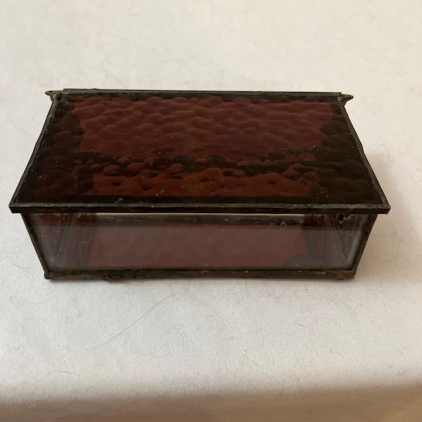 Smoky Purple Stained Glass Display Box