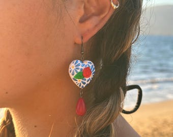 Talavera an Indigenous Collection. Mexican Folk Art. Mexican Inspired. Organically Made. Artisan. Hypoallergenic. Polymer Clay.