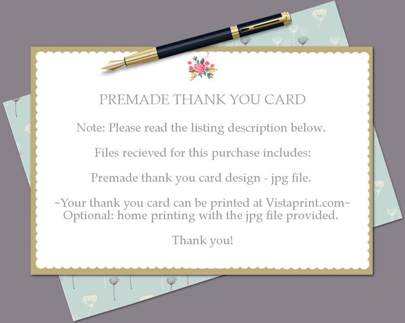 Thank You Template Gold Cyan Pink Floral Glitter Swirl Frame Premade Printable Thank You Card for Small Crafty Business Owners