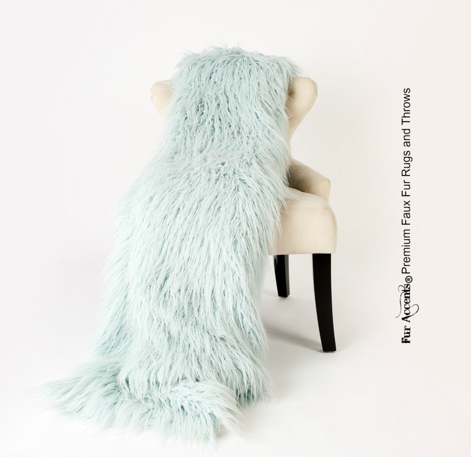 Luxurious Faux Fur Throw Blanket Light Mint Green Aqua Etsy