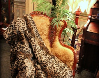 Kunstpelz Leopard Decke - Plüsch Minky Zurück