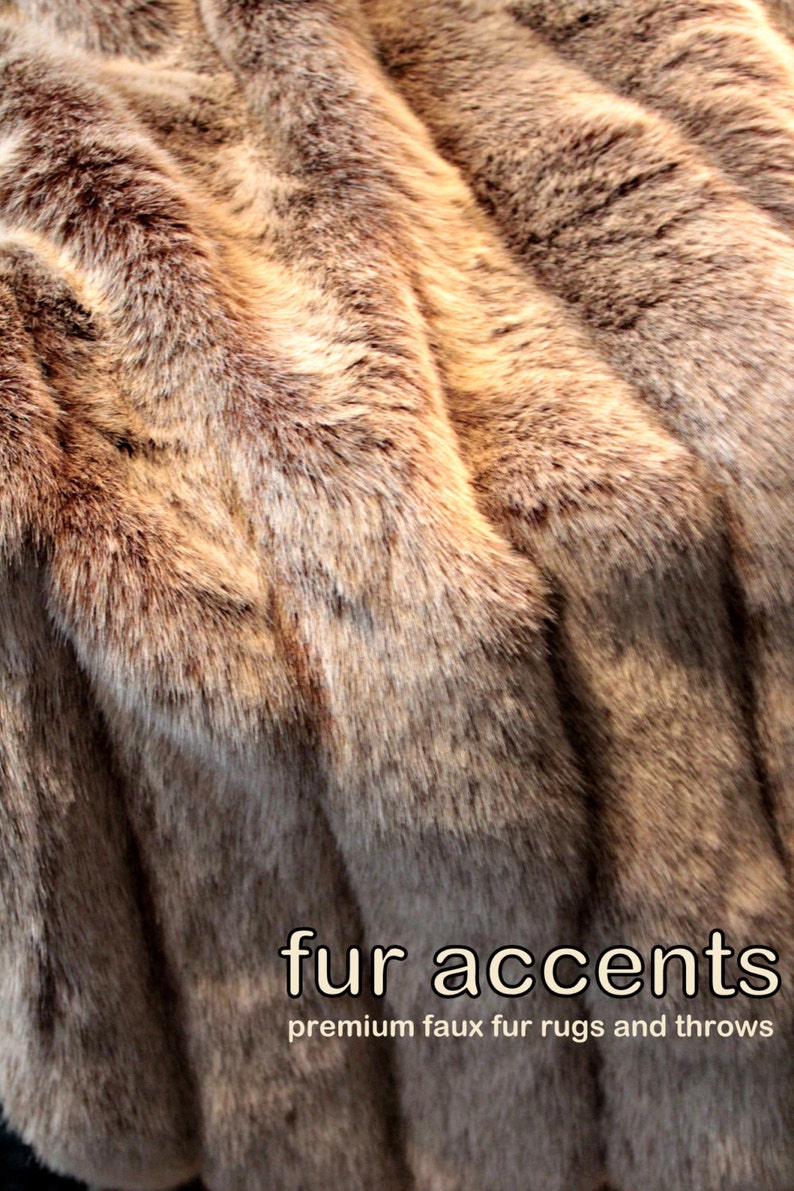 Plush Mink Faux Fur Bedspread / Comforter / Throw Blanket ...