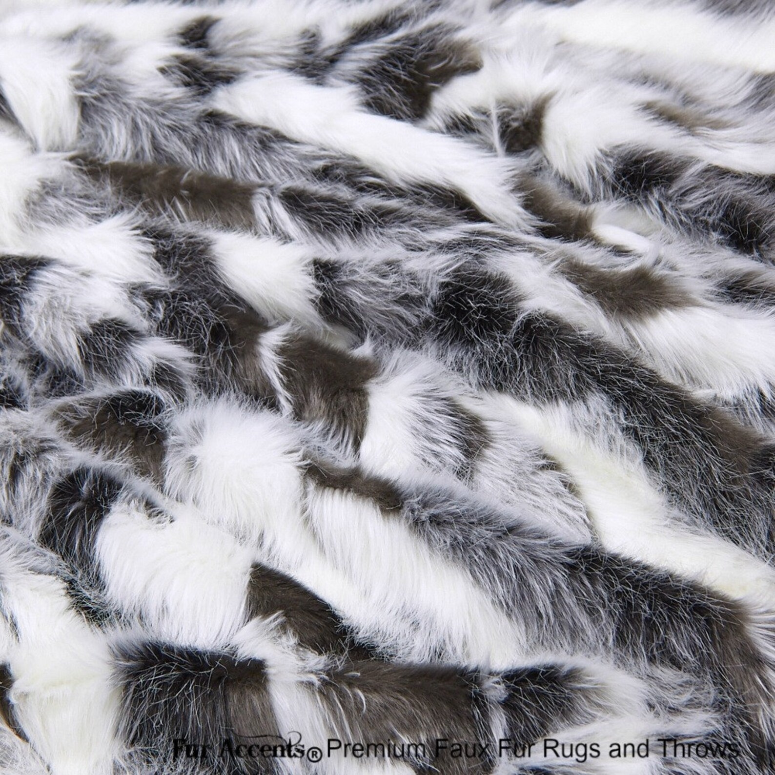 Luxurious Faux Fur Throw Blanket Gray Tones Luxury Gray Etsy