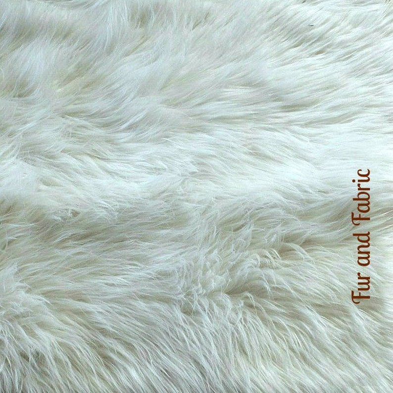 Plush Faux Fur Bedspread Comforter Throw Blanket White Shag Backed with Softest Minky Cuddle Fur Fur Accents Original Designs USA image 3