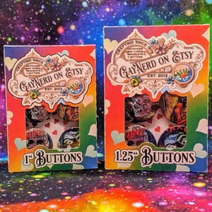 Horror Comics 24 Buttons Flair