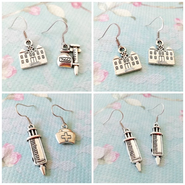 Doctor Gift - Nurse Earrings - Gift For Nurse - Nurse Graduation Gift - Nurse Gifts - Nurse Jewelry - RN Earrings - Doctor Jewelry