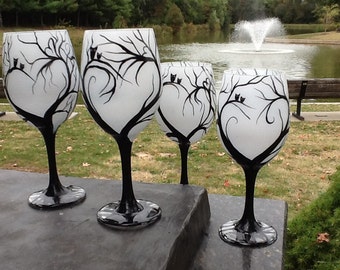 Whimsical Night Wine glass, Enjoy your favorite wine in our beautiful 19 oz.  white wine glass, price is for one glass, gifts under 20