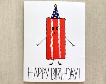 Paleo/CrossFit/Keto/Bacon Lover Birthday Card
