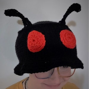 Mothman bucket hat hand crocheted Mothman hat adult size large