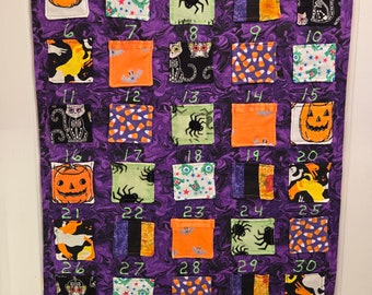 Halloween Countdown calendar REUSABLE fabric Halloween décor