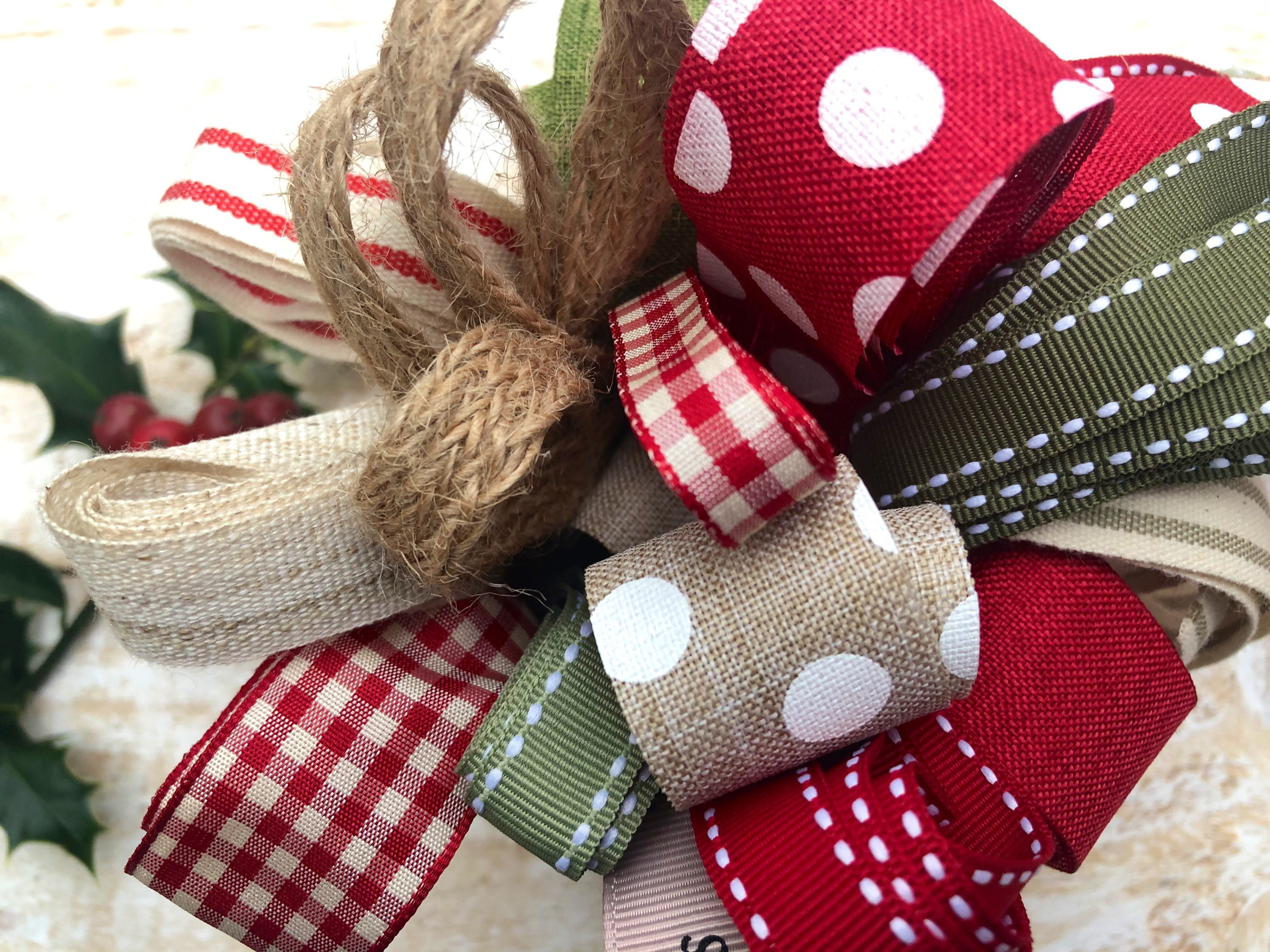 Assorted Rustic Christmas Ribbon Bundle 5m or 10m Crafts | Etsy