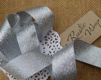 Berisfords Silver & Gold Lame  Sparkly Wedding Ribbon, bows, Gift Wrapping