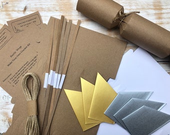 Kit para hacer galletas navideñas (6 unidades), blancas o kraft, sin plástico.