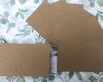 Blank Kraft Business Cards,  55 x 85mm  Recycled Eco Brown 280gsm Card