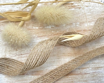 Jute Hessian Ribbon - Eco Friendly Natural  Vintage Weddings  Crafts Gift Wrap,