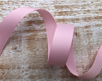 5m x 16mm  Pale Rose Pink Grosgrain Ribbon, Crafts, Sewing, Gift Wrap light pink