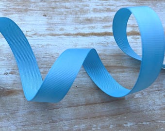 Cinta de grogrén azul cielo de 5 m x 16 mm para bodas, manualidades y regalos.