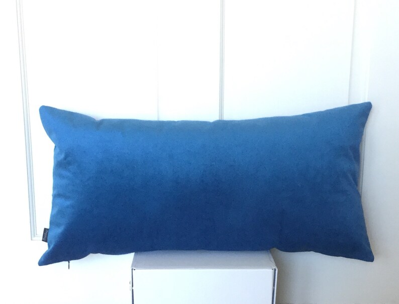Royal Blue Velvet Lumbar Cushion / Pillow Cover Etsy