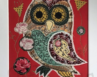 Instant download Ollie the Owl  quilt  applique pattern, sewing pattern