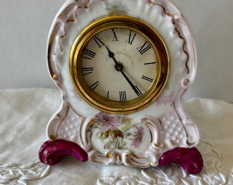 Dresden Design Sandizell Porcelain Clock Table Clock -mercedes