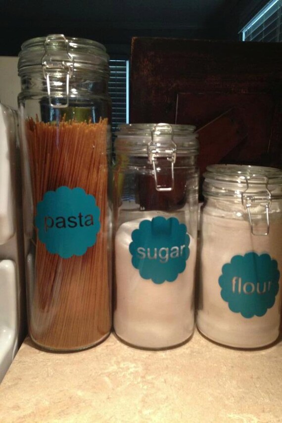 Items similar to Vinyl Canister Labels on Etsy