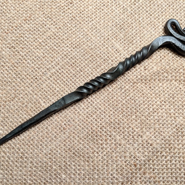 Metal Hair Stick Celtic, Viking Style, Hand Forged Steel Hair Spike