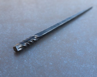 Arcane Hair Stick, Forged Iron Hair Spike