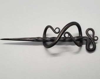 Viking Hair Pin Set Hand Forged, Celtic