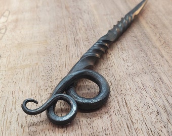 Metal Hair Stick Ancient Roman Style, Hand Forged Steel Hair Spike