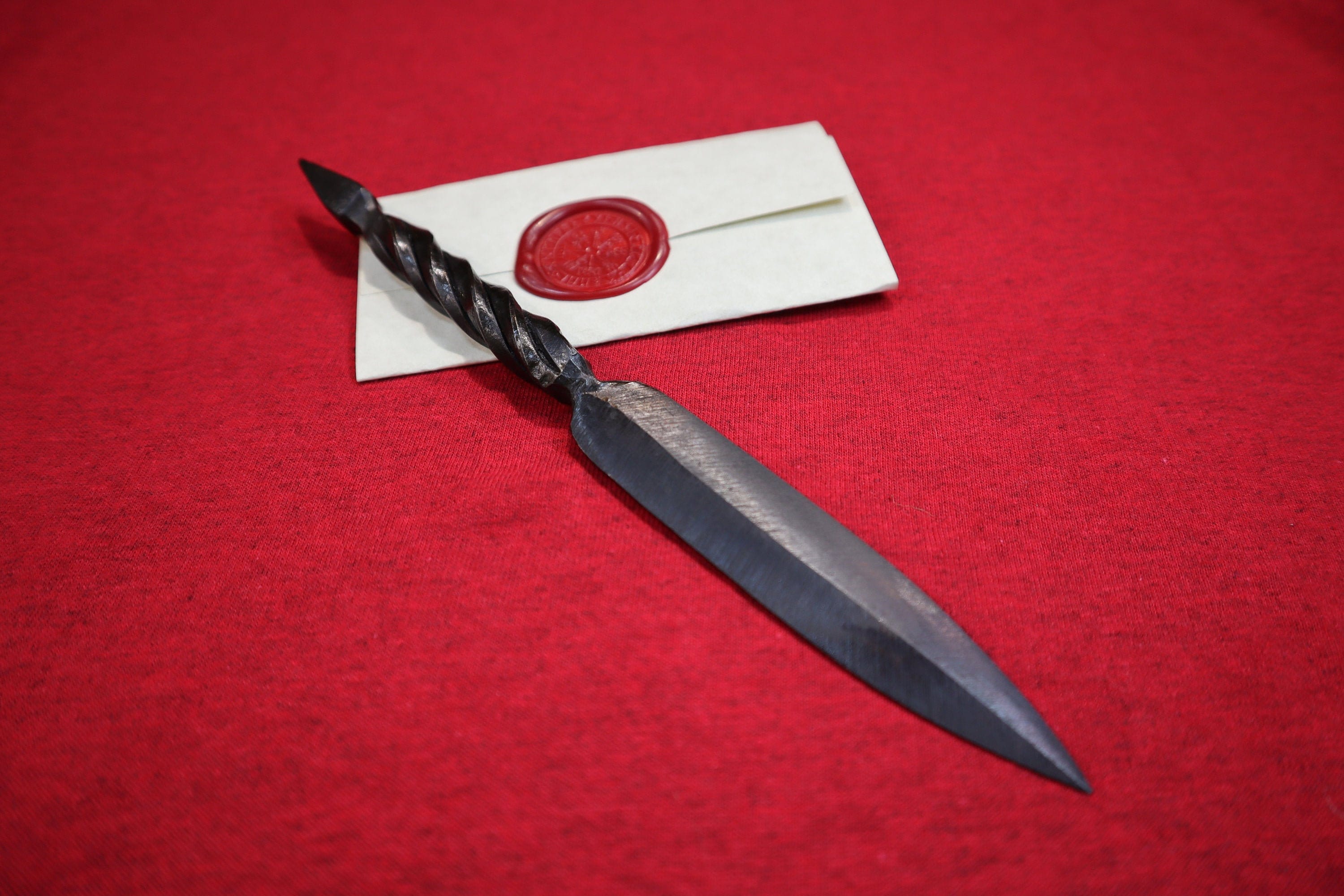 Hand Metal Letter Opener Twisted Handle Blacksmith Made Etsy