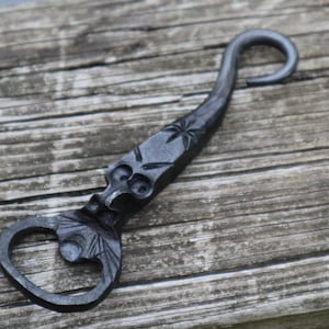 Bottle Opener, Blacksmith Made, Hand Forged Metal Beer Wizard